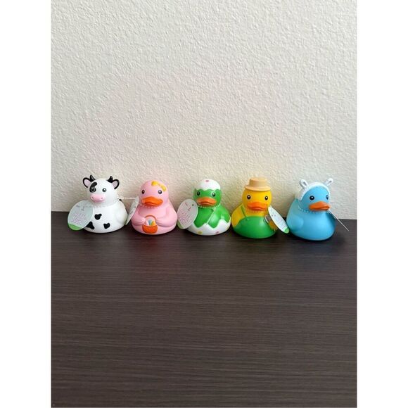 Target Bullseye Spring Easter Rubber Ducks Set of 5 - Picture 1 of 4